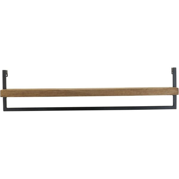 Wandplank Pardal hout metaal 24x100 cm bruin