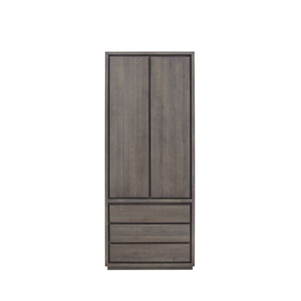 Opbergkast Lavio (86 cm) eiken grafiet
