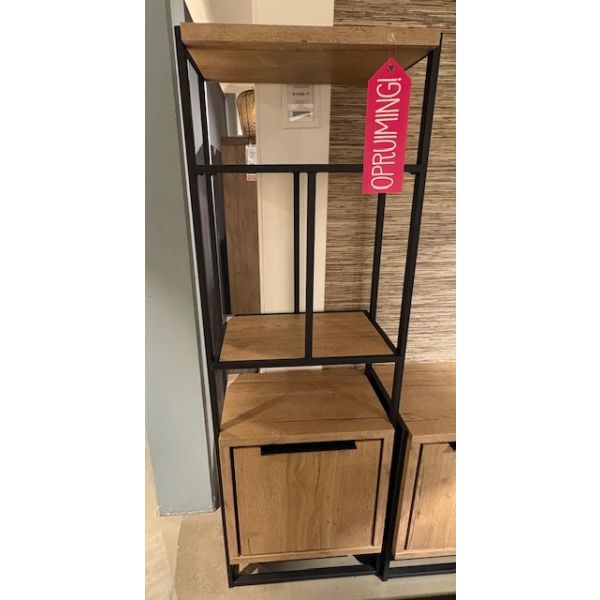 CORNEDO Boekenkast 1dr, 4ov natur decor