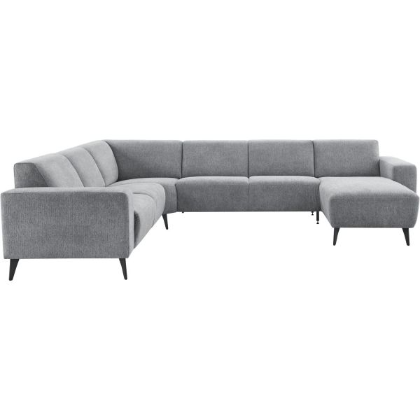 Hoeksalon links Puento gerecycled polyether HR-zitting grijs