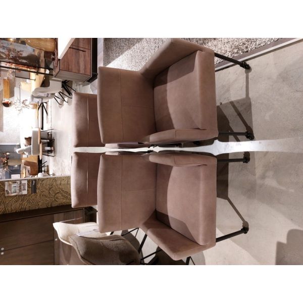 Set van 4 BAROLA armstoelen microvezel zorro-clay
