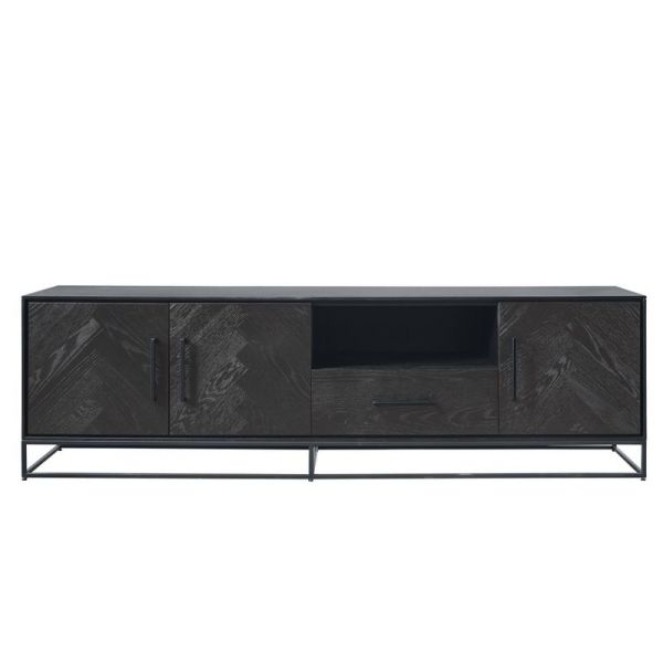 TV-meubel Veneta (199 Cm) eiken fineer zwart