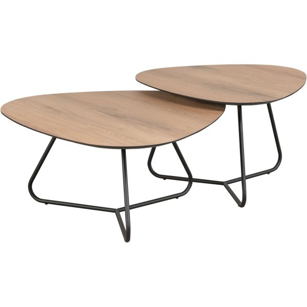 Salontafelset Tidino 67 en 83 cm driehoekig