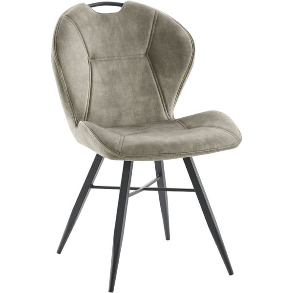 LOANA Eetstoel stof goldy-clay