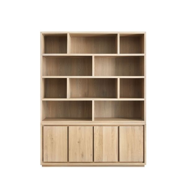 Boekenkast Lavio (164 cm) eiken naturel grijs