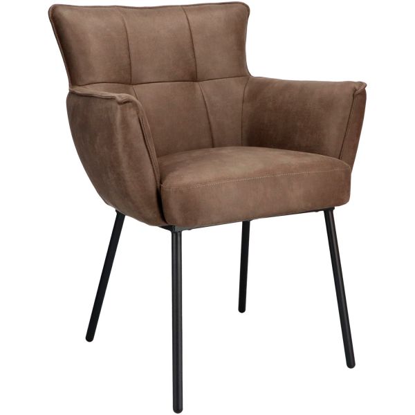 Eetkamerstoel Novile microleder bruin