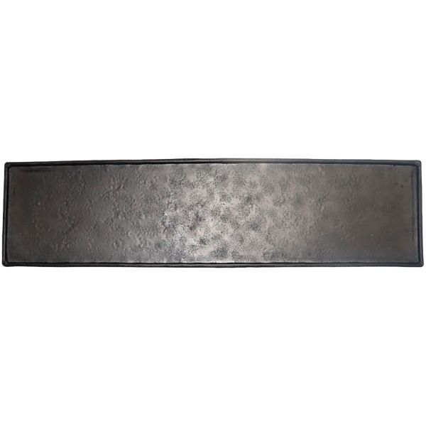 Decoratieschaal Trebbia 15x40 cm rechthoekig zwart