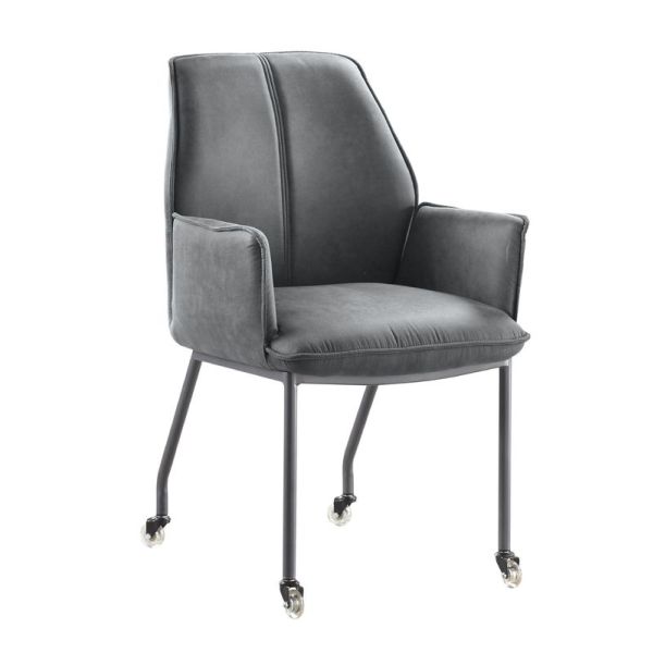 Kuipstoel Botello (wieltjes) stof grey