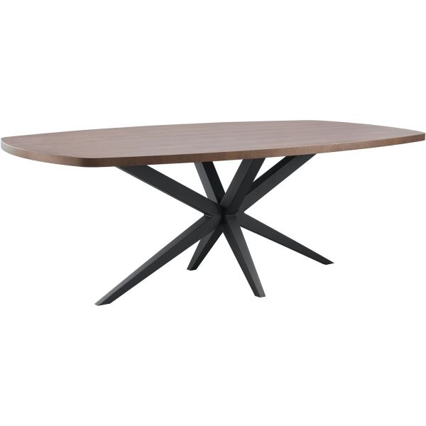 Eettafel Mascaro 220x120 cm Deens ovaal dark mango