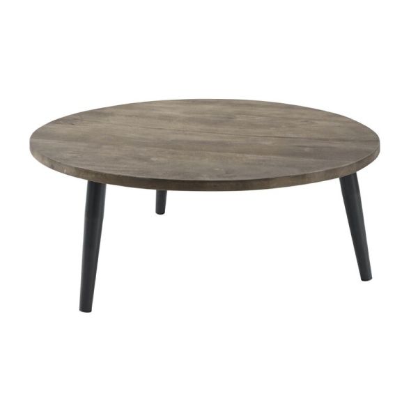 Salontafel Fidanza rond 100 mango grijs