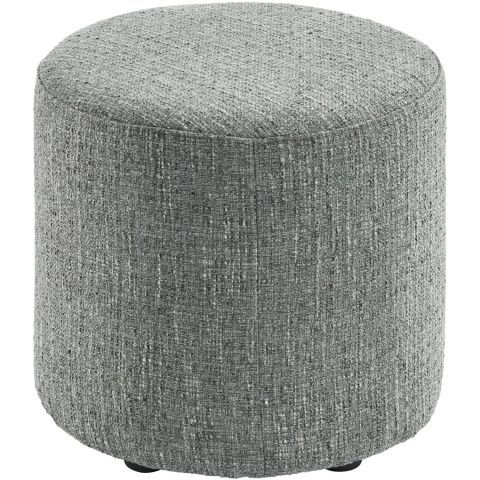 Poef Roby 40 cm donkergrijs rond