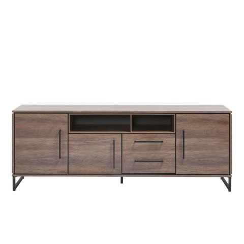 SCURO Dressoir laag 3dr, 2la,2ov dark almond decor