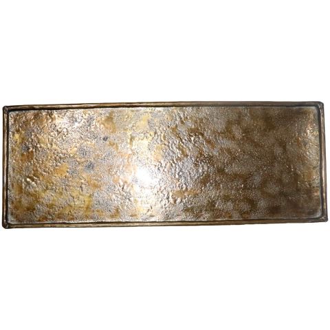 Decoratieschaal Trebbia 15x40 cm rechthoekig brons