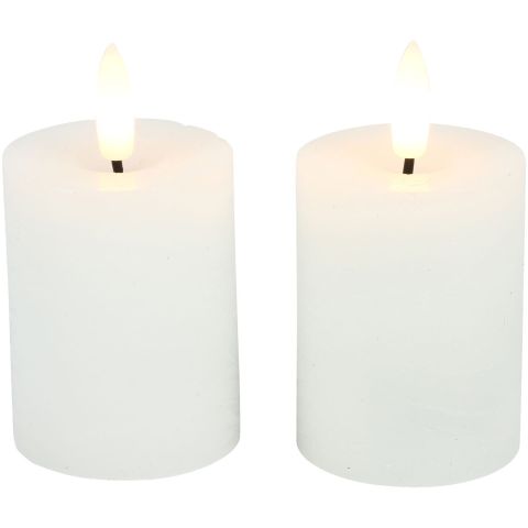 Stompkaars Benevento Led wit 5 cm rond set van 2