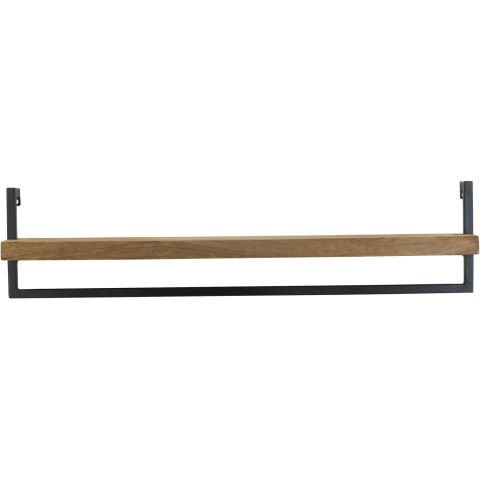 Wandplank Pardal hout metaal 24x100 cm bruin