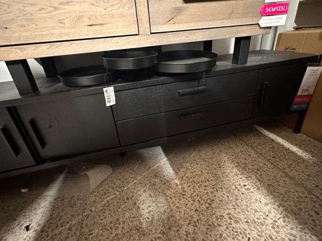 ELANCE 386.1.07.60.5 TV-meubel 3dr/1la/1kl Black