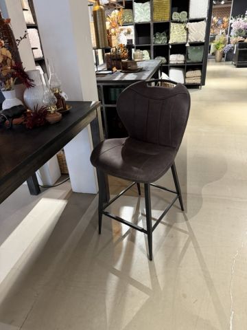 TANTINI Barkruk microvezel luxor antraciet