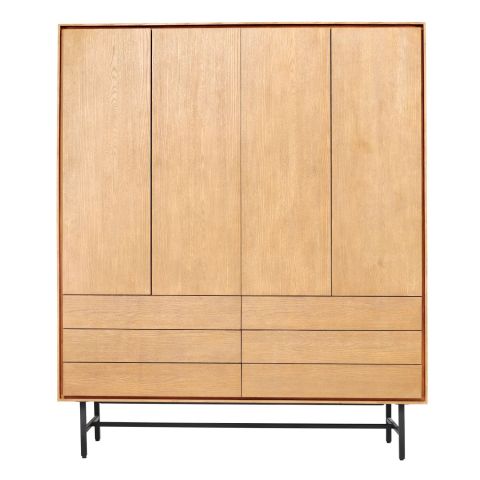 Opbergkast Belvio 165 cm light oak