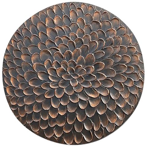 Wandpaneel Pictura 100 cm rond bruin