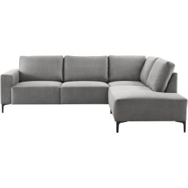 Hoeksalon rechts Fabria middel donkergrijs basic comfort