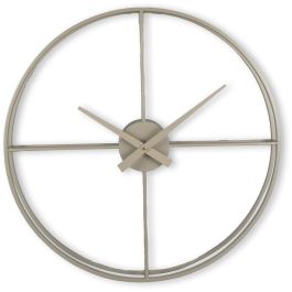 Klok Nimar metaal rond 60cm taupe strak dessin 60