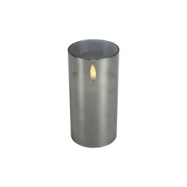 Kaars Caposele Led large grijs glas rond