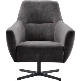 Draaizetel Gudo velvet antraciet