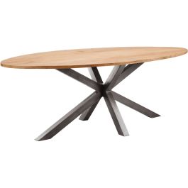 Eettafel Mesola mangohout 200x100 cm ovaal natural
