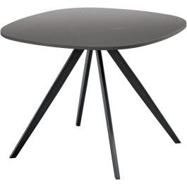 Bijzettafel Fitura keramiek 60x60 cm vierkant zwart