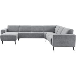 Hoeksalon rechts Puento gerecycled polyether HR-zitting grijs