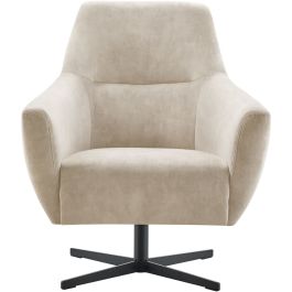 Draaizetel Gudo velvet lichtgrijs