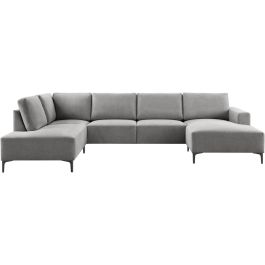 Hoeksalon links Fabria groot donkergrijs basic comfort
