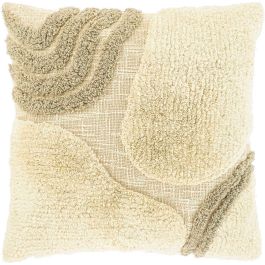 Sierkussen Foglia 45x45cm dessin 3 naturel
