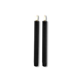 Dinerkaars Benevento Led large zwart rond set van 2