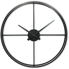Klok Nimar metaal rond 60cm zwart strak dessin 60