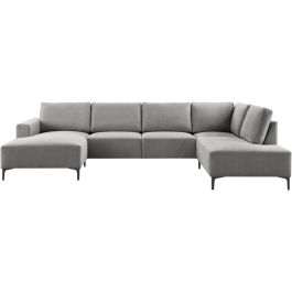 Hoeksalon rechts Fabria groot donkergrijs basic comfort