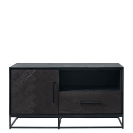 TV-meubel Vinito (109 Cm) eiken fineer zwart