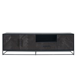 TV-meubel Vinito (199 Cm) eiken fineer zwart
