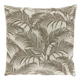 Sierkussen Canosa taupe met palmboomtakken