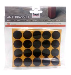 Zelfklevend Oravilt 28 mm rond bruin 40 stuks