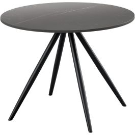 Bijzettafel Cercio keramiek 60 cm rond zwart