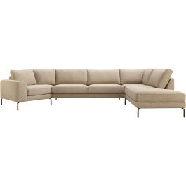 Hoeksalon rechts Linoza taupe supreme comfort