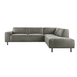Hoeksalon rechts Pantini microleder grafiet basic comfort