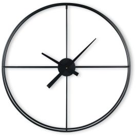 Klok Nimar metaal rond 80cm zwart strak dessin 61
