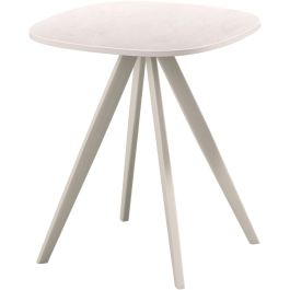 Bijzettafel Fitura keramiek 40x40 cm vierkant wit