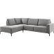 Hoeksalon links Fabria middel donkergrijs basic comfort