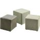 Poef Roby 40x40 cm microleder groen vierkant