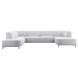 Hoeksalon links Pantini lichtgrijs excellent comfort