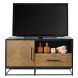 TV-meubel Vinito (109 Cm) eiken fineer zwart/naturel