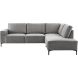 Hoeksalon rechts Fabria middel donkergrijs basic comfort